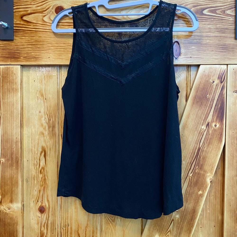 Merona sleeveless black blouse size petite S
